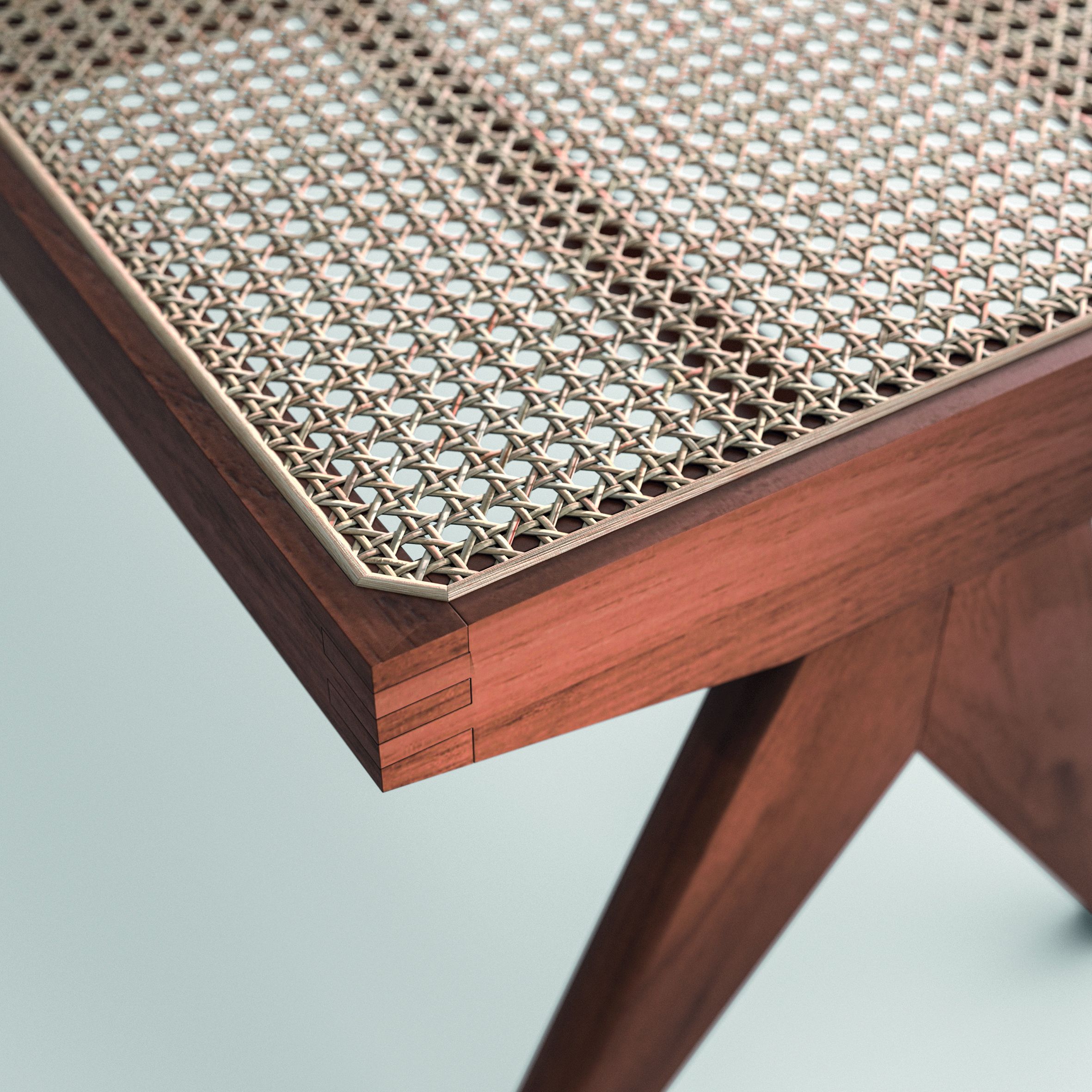 Венская скамья из массива дерева и соломы CASSINA Living ARCH-00033837 - Вид №3