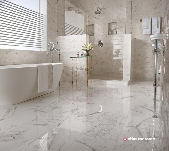 Atlas Concorde Белая плитка для стен с эффектом мрамора Brick atelier sun-id-1364938 - Вид №1