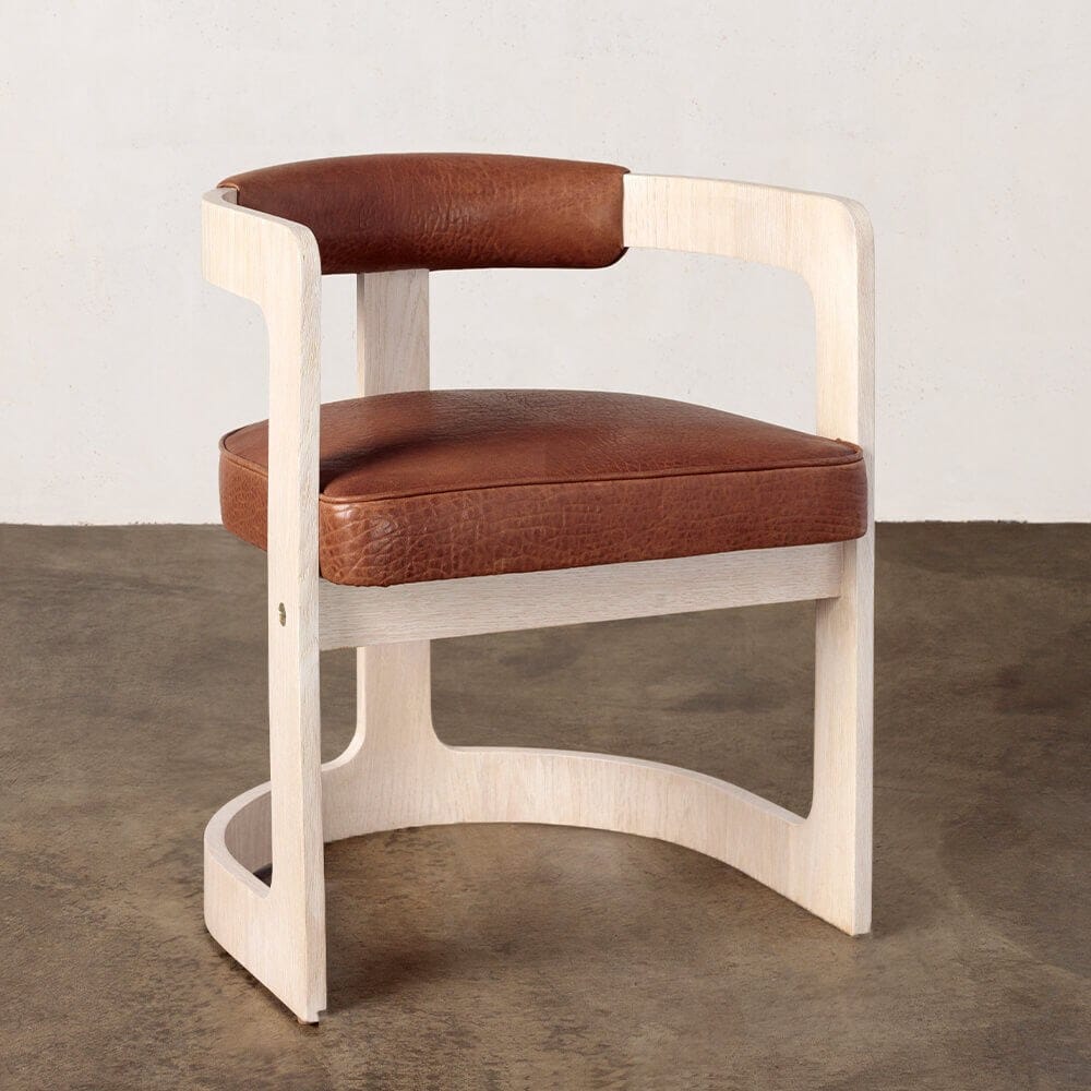 Кожаный мягкий стул с подлокотниками Kelly Wearstler ZUMA ARCH-00096301 - Вид №2