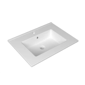 Тумба под накладную раковину в ванную комнату раковина включена Милана подвесная 48 см цвет белый