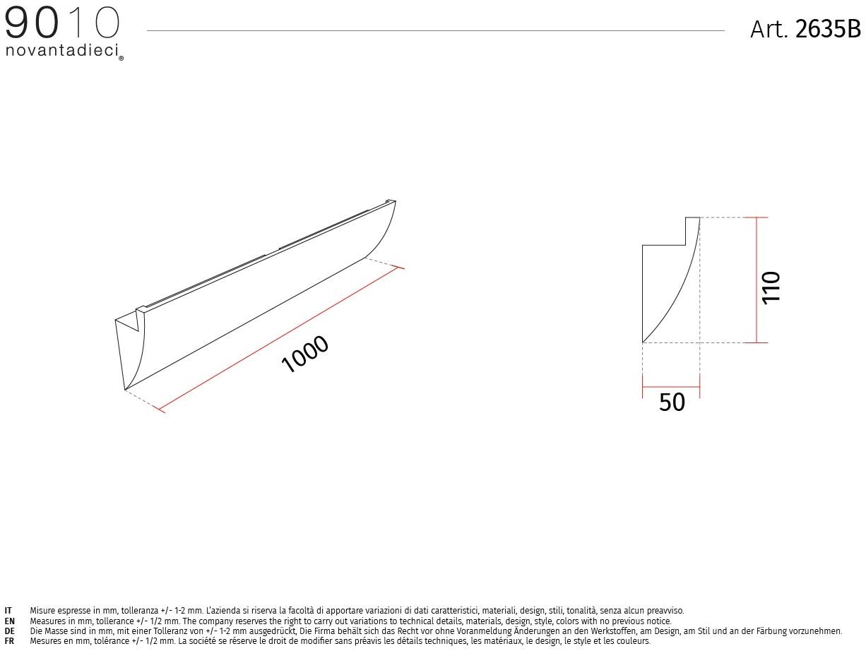 9010 novantadieci Регулируемый настенный светильник led из cristaly®  2635a/b/c/d  - Вид №2