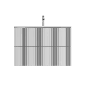 Тумба под раковину AM.PM Struktura подвесная 80 см МДФ/эмаль цвет белый вертикальные линии