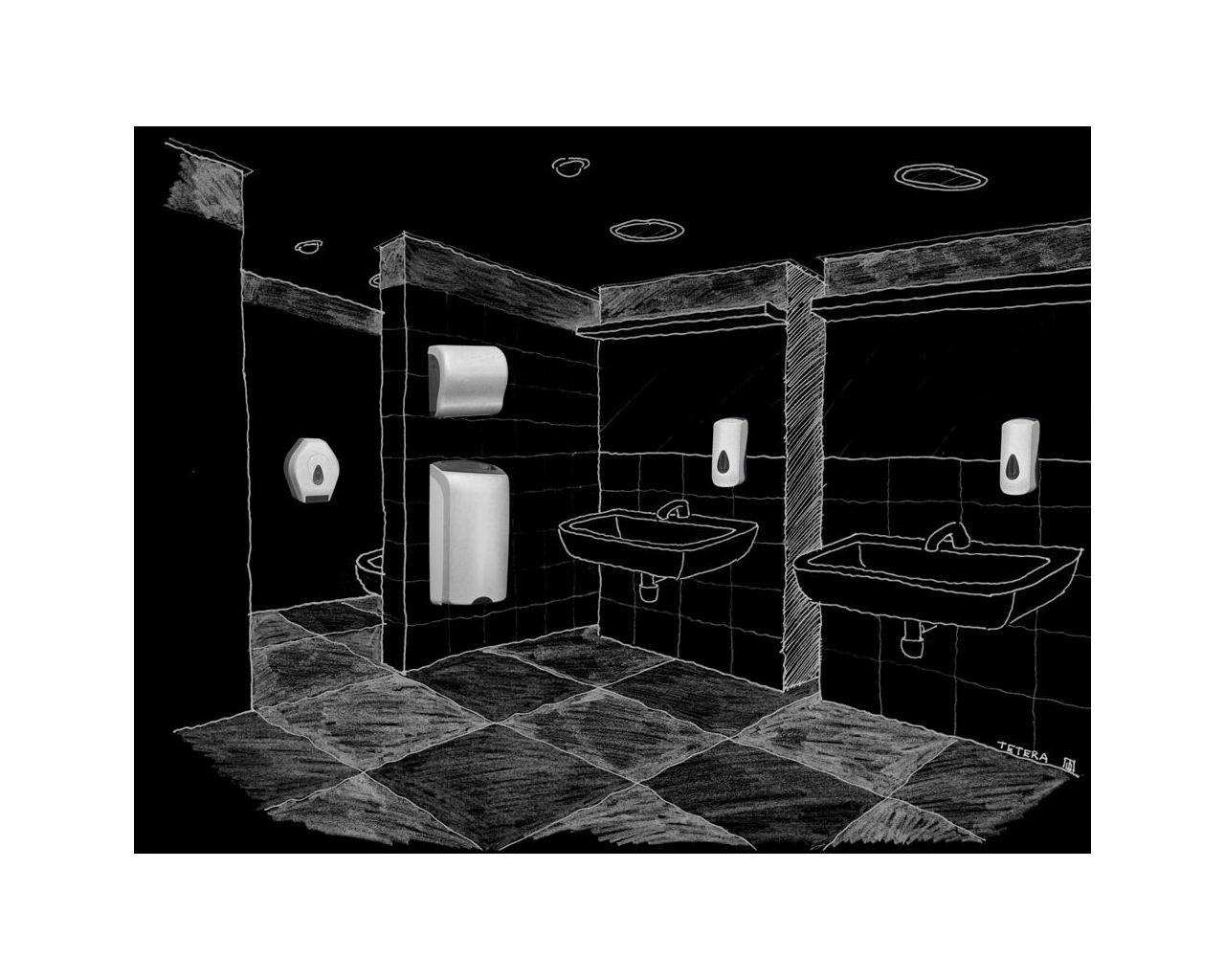 BUH417 Контейнер для туалетной бумаги UNIQUE GLAMOUR WHITE LINE Merida  - Вид №1