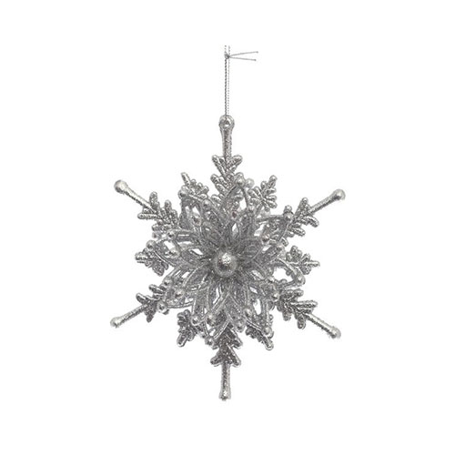 254622 Новогоднее украшение "Снежинка" №04 6 х 0.1 х 6.8 см РЕМЕКО 