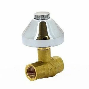 Кран шаровой FIV под штукатурку с хромированным колпаком 1/2" INCASSO