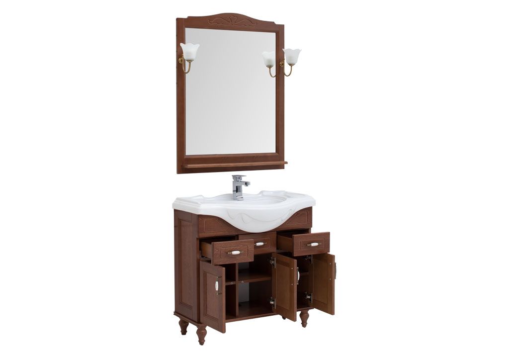 Мебель для ванной Aquanet Амелия S 85 орех 00234651 - Вид №1