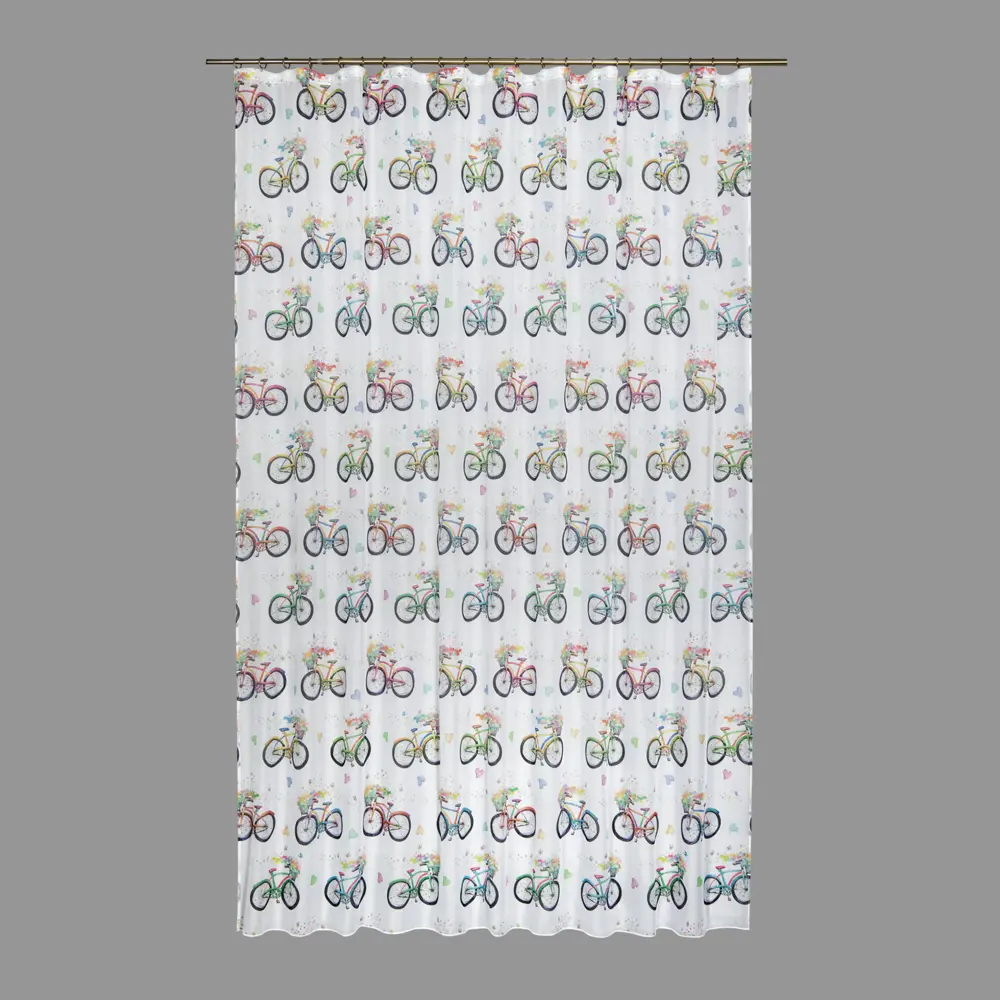 Тюль на ленте «Велосипеды» 250x280 см полиэстер цвет белый 82433361 STLM-2176566 GARDEN  - Вид №1