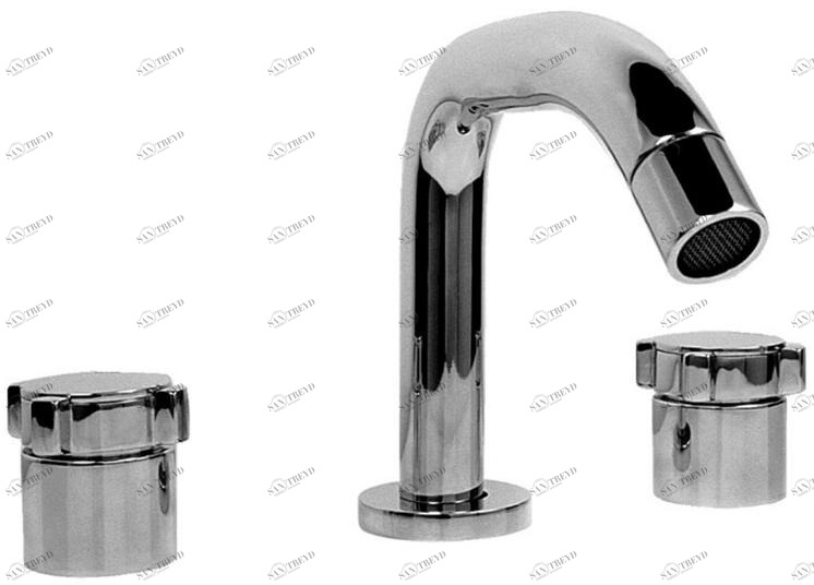 RUBINETTERIE STELLA Комплект для ванны на 3 отверстия Aster At02306cr00