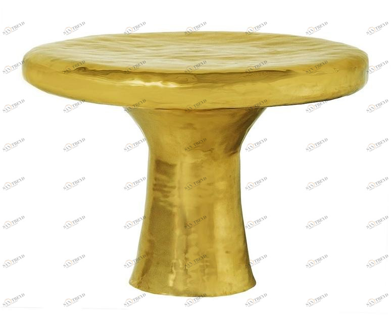 Scarlet Splendour Круглый латунный стол Fools' gold sun-id-1490594