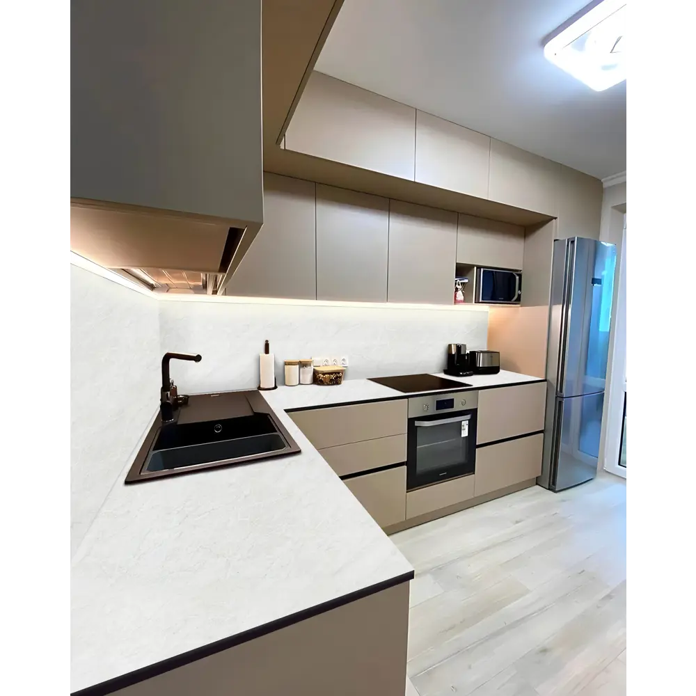 Кухонная столешница Мрамор 120x60x1.6 см HPL-пластик цвет белый 89425421 STLM-2152234 Santreyd - Вид №6