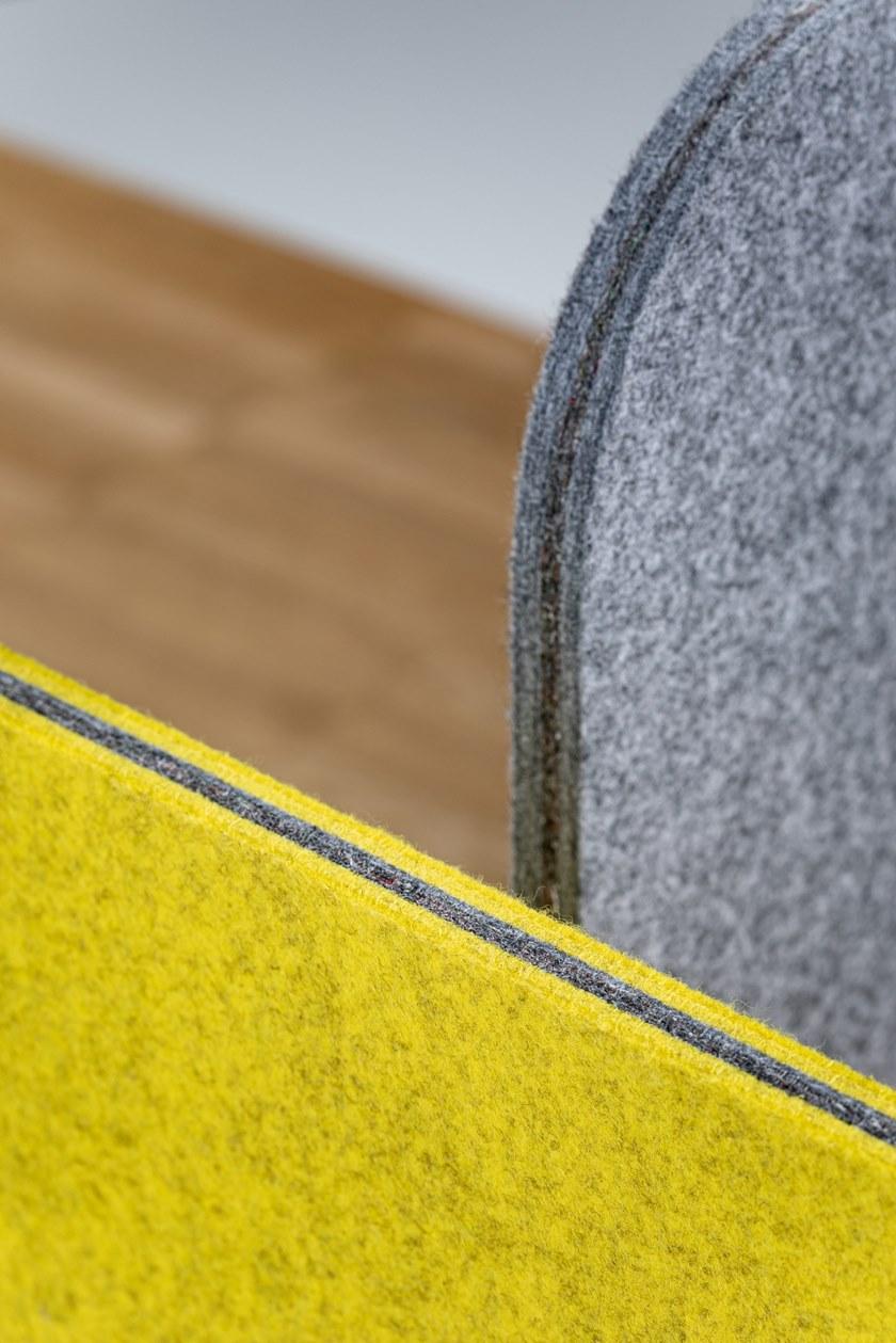 BuzziSpace Мобильная звукопоглощающая перегородка для рабочего стола из переработанного домашнего животного Buzzitripl sun-id-1379967 - Вид №3