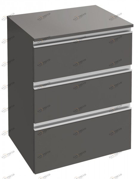 EB2065-RA-N18 Дополнительный модуль 60 см, 3 выдвижных ящика, встроенные ручки Jacobdelafon VOX Santreyd