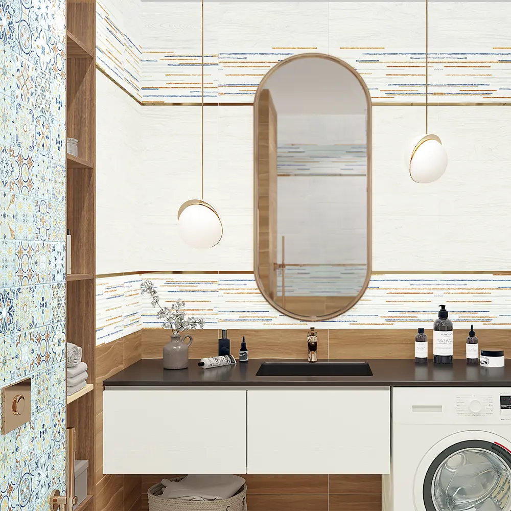 Настенная плитка Portland Stripes 24.9x50 см 1.37 м2 цвет белый Santreyd STLM-2002631 - Вид №5