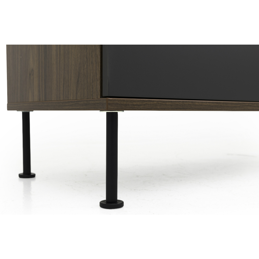 Шкаф Tenzo Daxx, 161х56х43 см, меламин/металл, серо-коричневый 7170334 - Вид №9