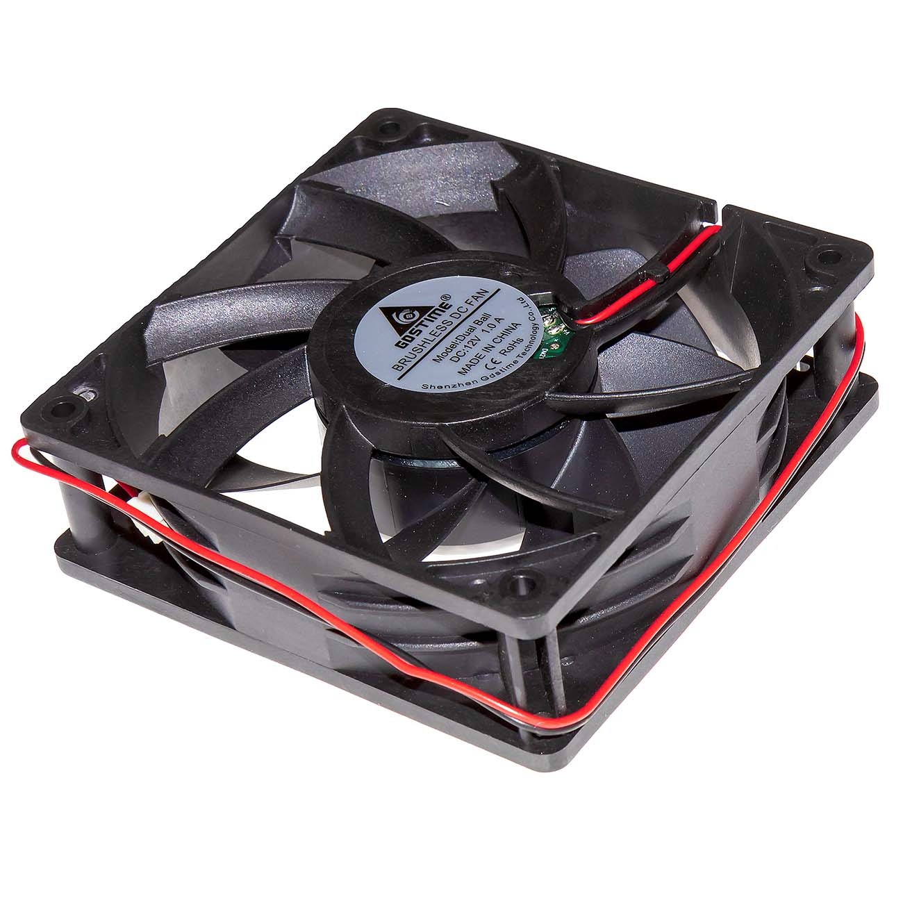 9163 Осевой вентилятор корпусной 120х120х38мм 12Вольт 4500об/мин LAB.Space  - Вид №1