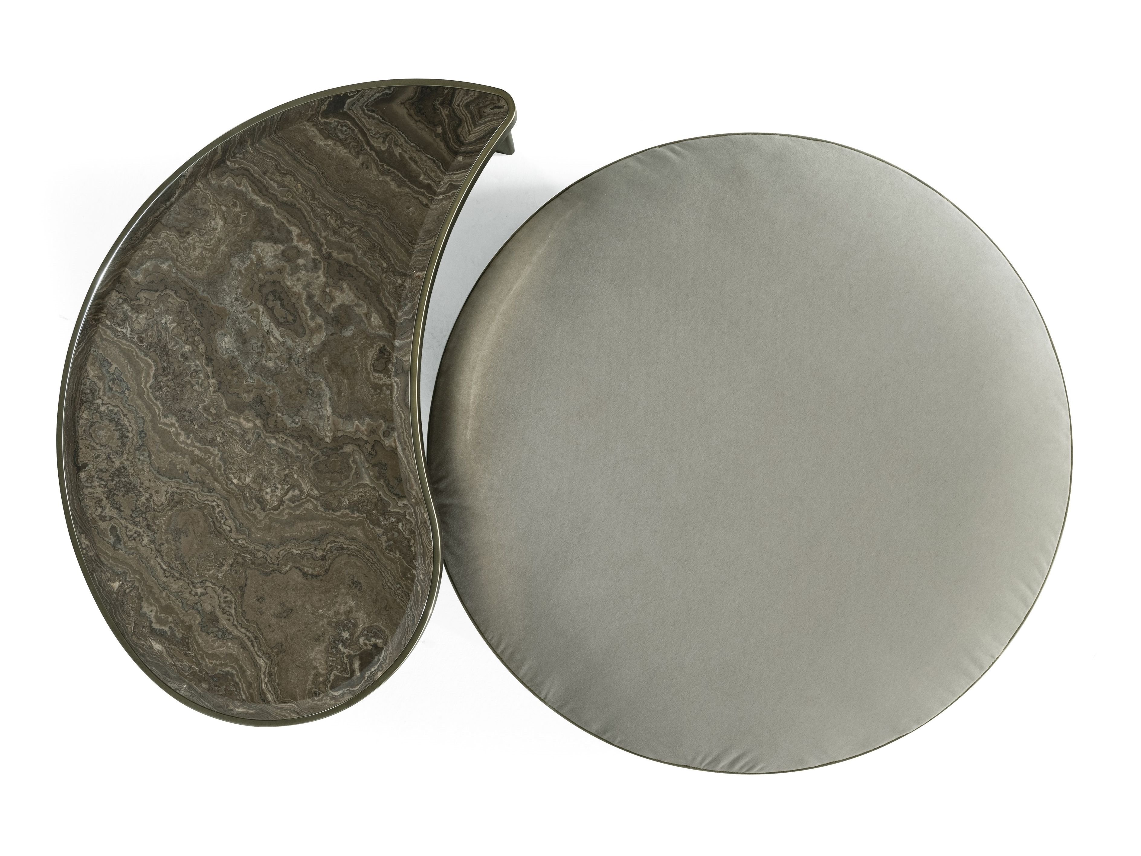 Бархатная мягкая пуфик с деревянным журнальным столиком ETRO Home Interiors ARCH-00110633 - Вид №5