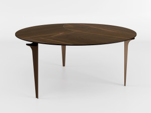 Круглый деревянный обеденный стол