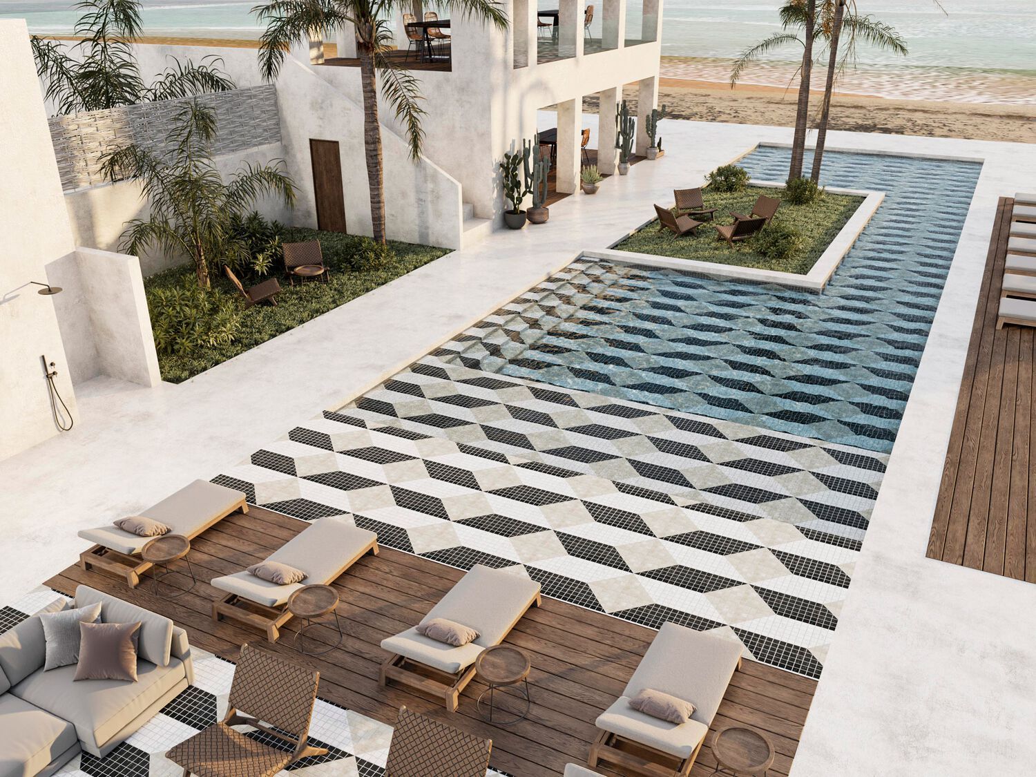 Внутренняя и наружная стеклянная мозаика Onix Icon Modular ARCH-00026996 - Вид №1