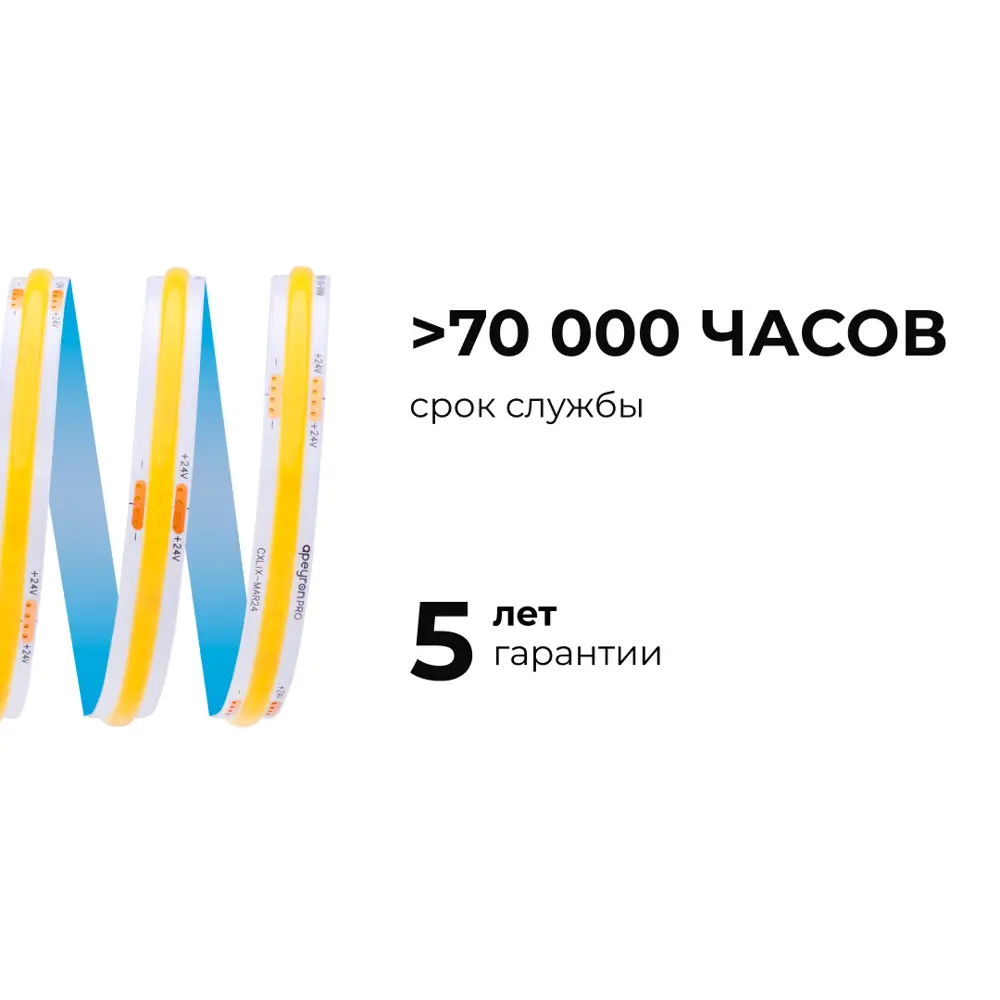 Светодиодная лента APEYRON COB для интерьерной подсветки 5м 89437738 STLM-1579448 - Вид №7