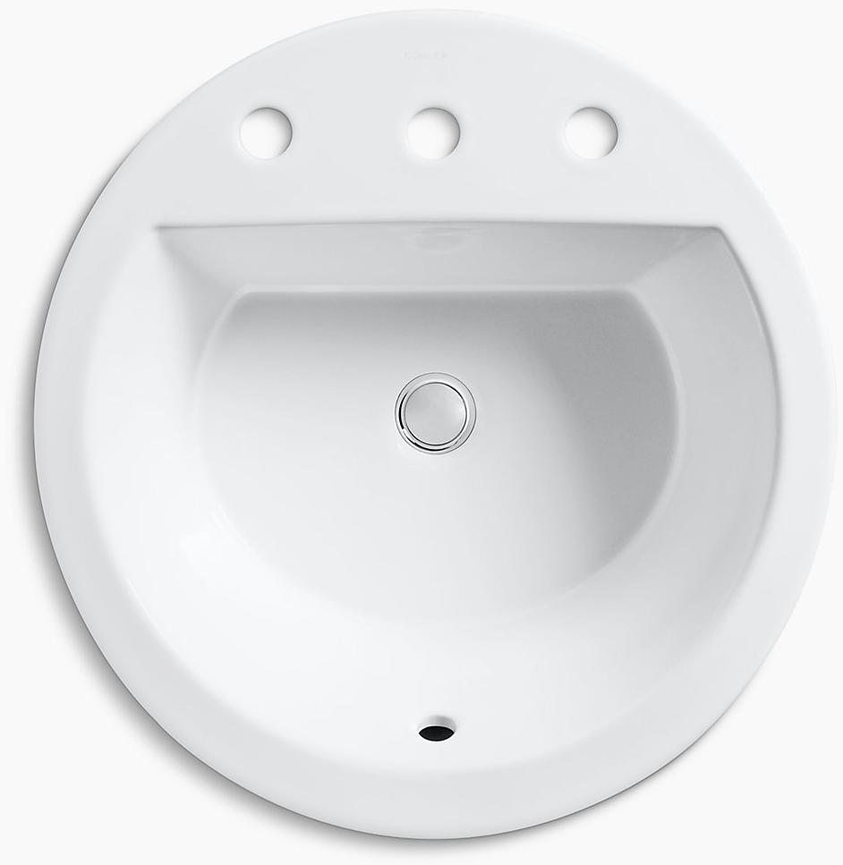 KOHLER Bryant Round Круглая встраиваемая раковина с 8 K-2714-8-7  - Вид №2