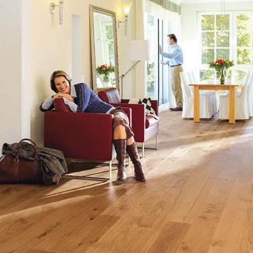 Паркетная доска Haro 4000 Series Top connect Маркант 4v фаска лак Дуб Рустик с брашью (Текстурированная) 2200х180 мм 528682 - Вид №3