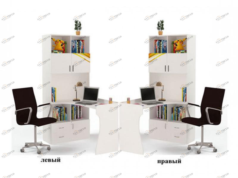 Стол-стеллаж ABC-KING Champion правый ,белый 4631148283930