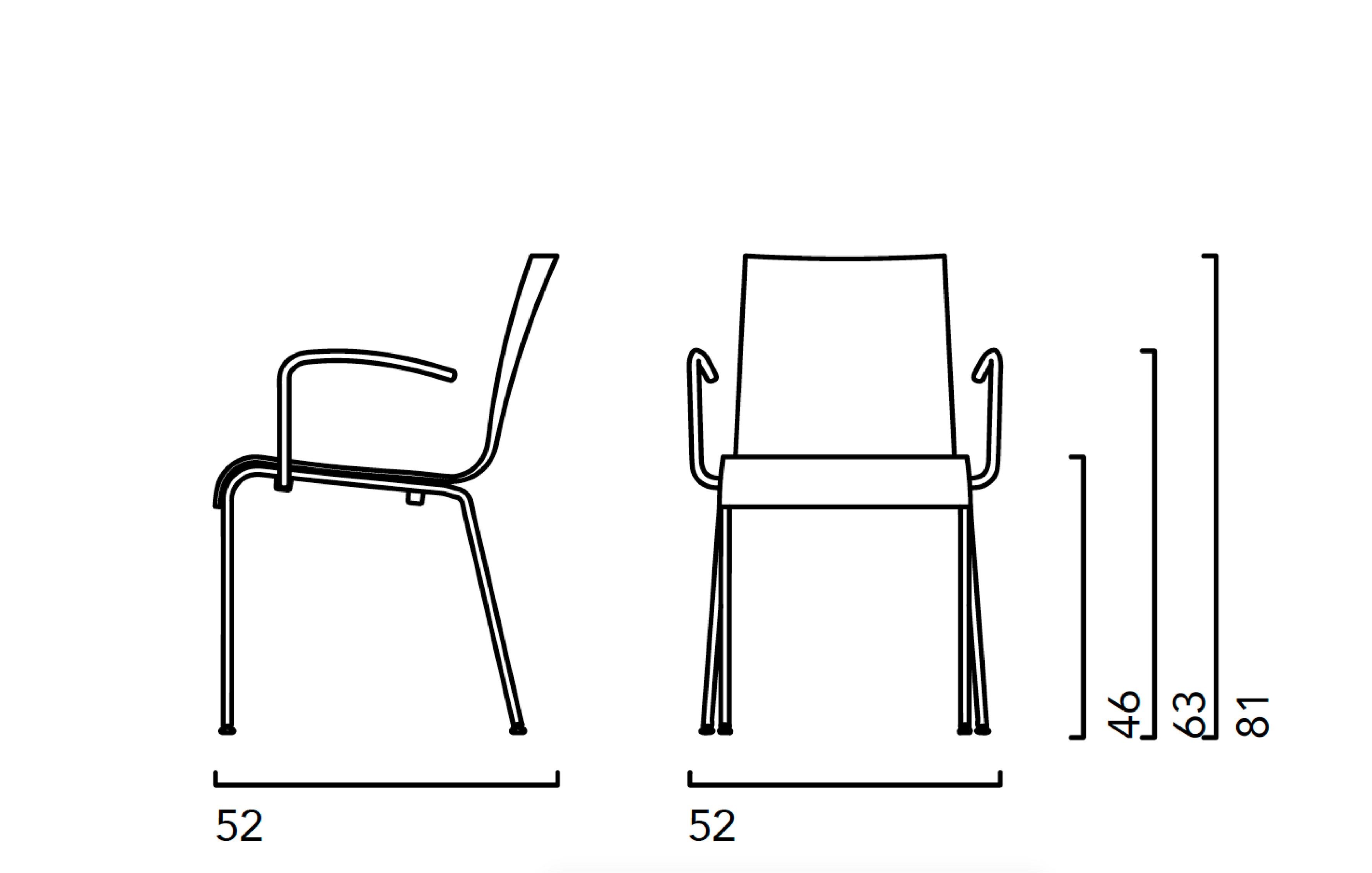 Мягкий штабелируемый стул с подлокотниками Crassevig Азия ARCH-00006703 - Вид №2