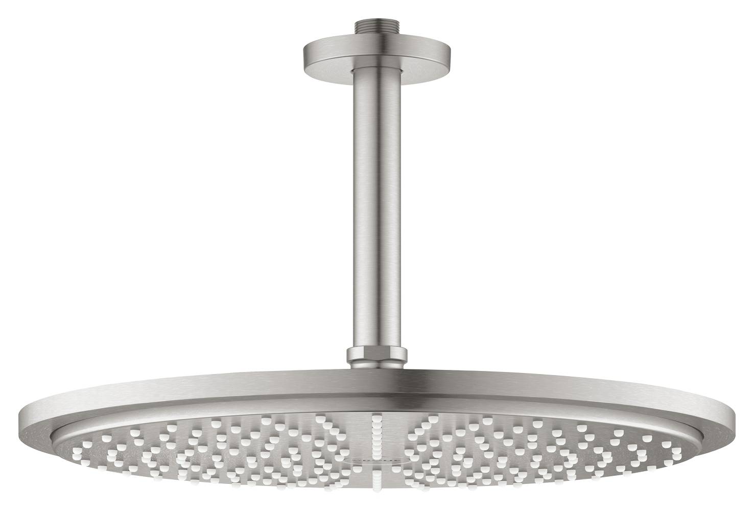 Верхний душ GROHE Rainshower Cosmopolitan 310 с потолочным душевым кронштейном, суперсталь (26067DC0)