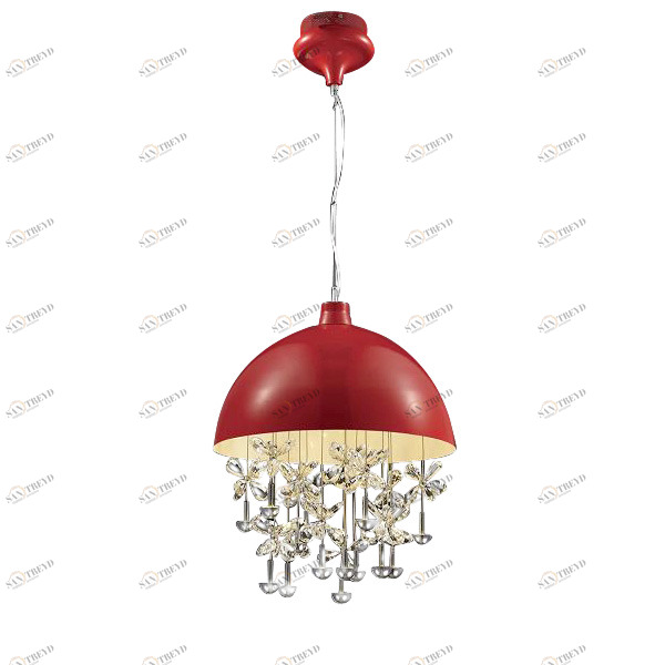 Подвесной светильник Crystal Light red от Delight Collection MD2551/15 red DELIGHT COLLECTION ДИЗАЙНЕРСКИЕ 243730 Прозрачный;красный 