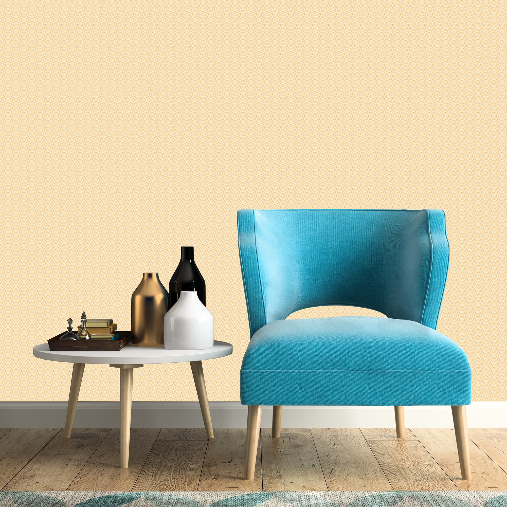 82134644 Обои флизелиновые оранжевые 0.53 м 70175-420 Двенадцать стульев Santreyd  - Вид №2