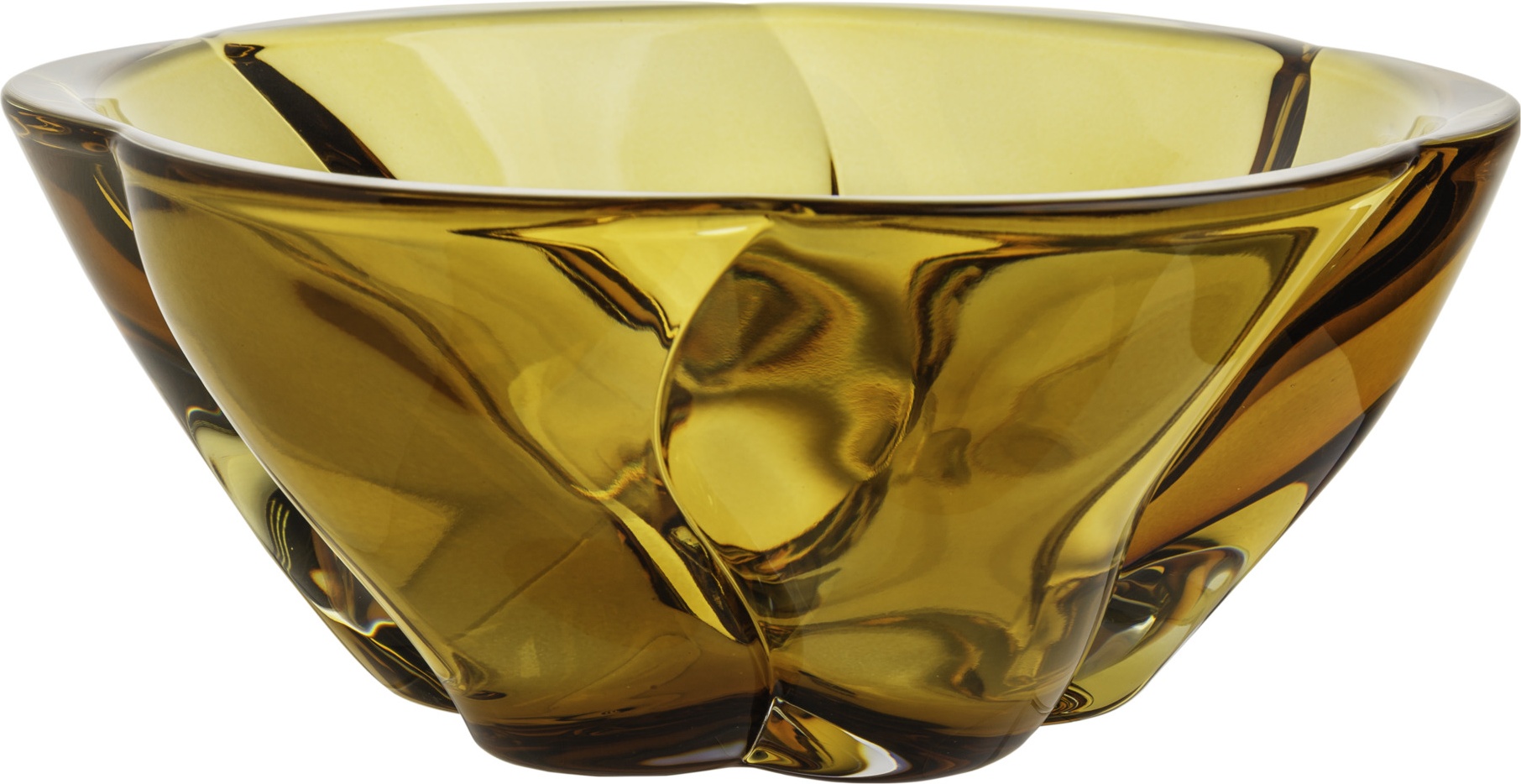 10636362 Cristal de Paris Чаша Cristal de Paris "Твист" 28х11см (янтарная) Хрусталь 