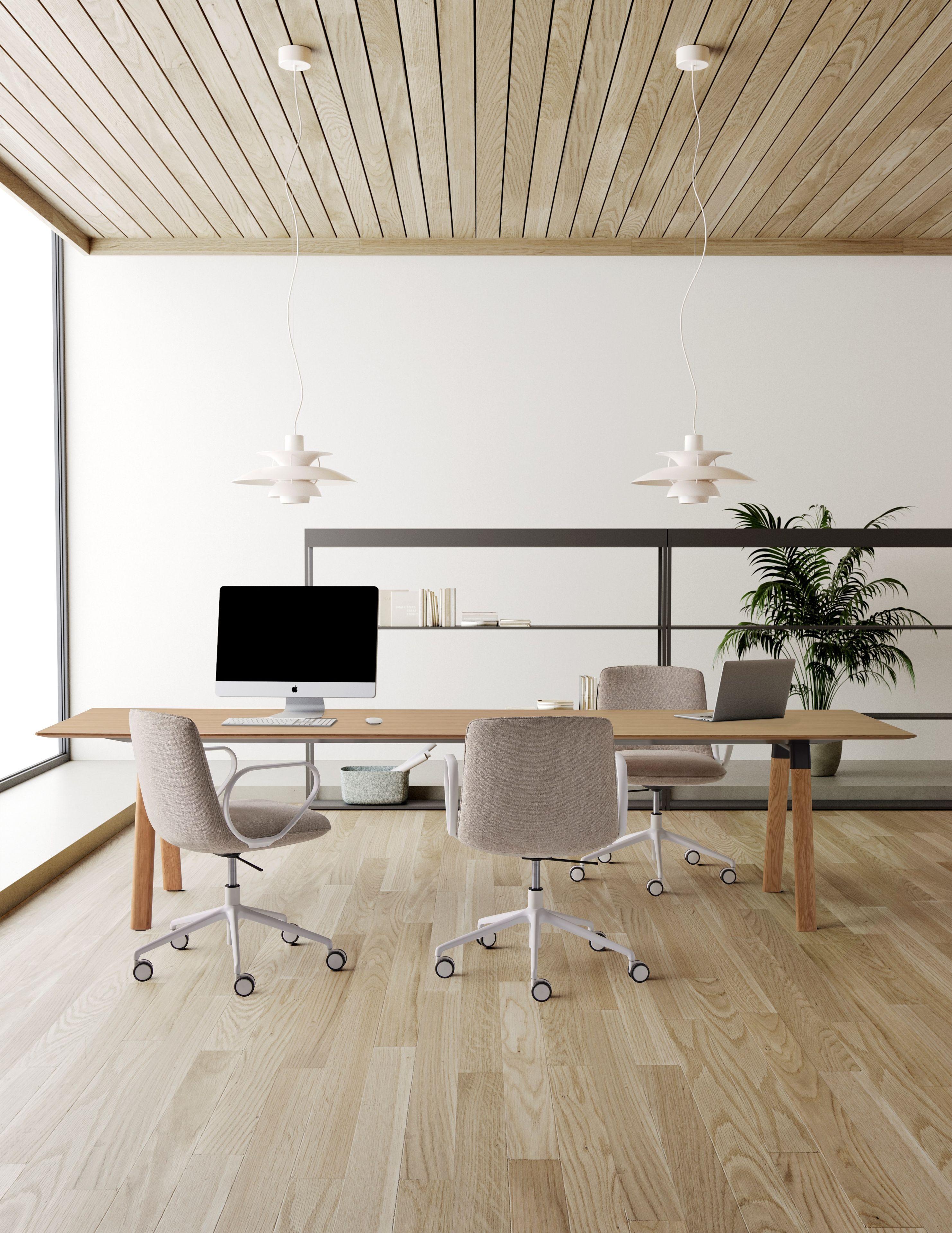 Офисное кресло с регулируемой высотой и подлокотниками с 5 спицами INCLASS ARCH-00017842 - Вид №2