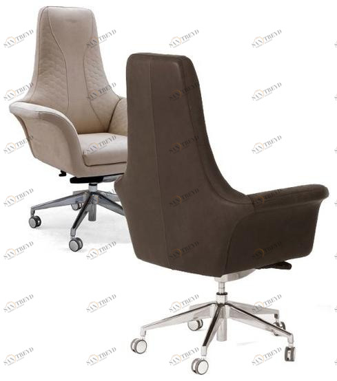 Aston Martin Кожаное кресло руководителя с высокой спинкой на колесиках sun-id-1409639