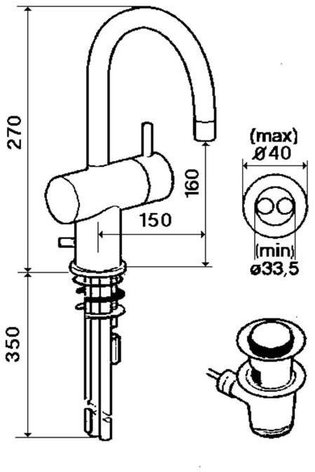 rvb Смеситель для умывальника с автоматическим сливом Surf 4540.--.11 - Вид №1