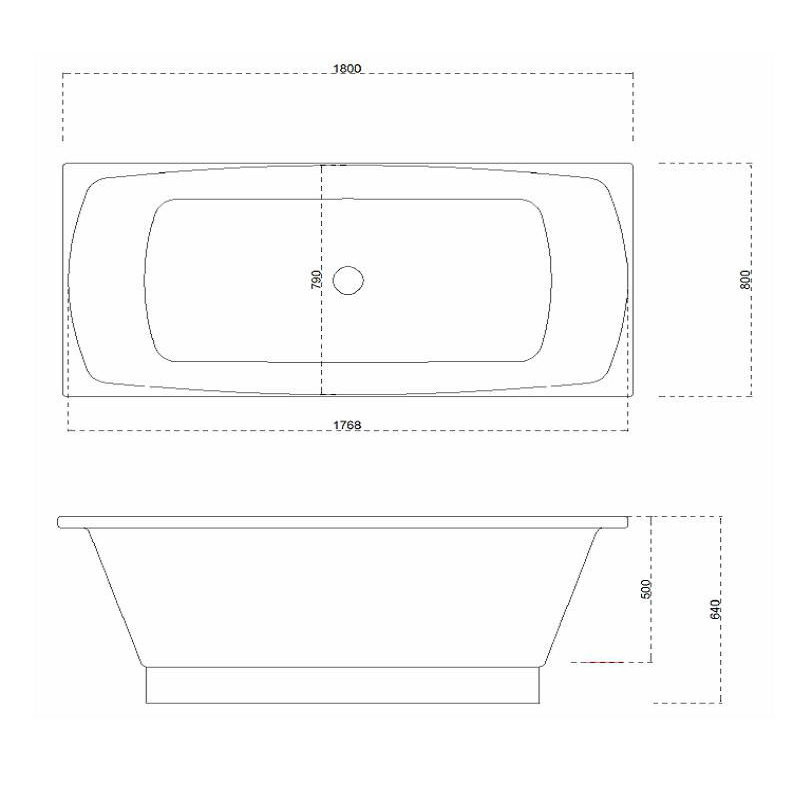 FL60 Flat Collection ванна  Hidra Ceramica Hidra 18830 - Вид №1