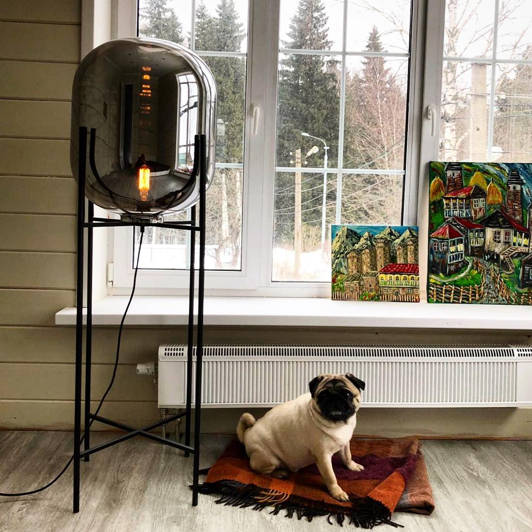 Торшер Oda от Delight Collection 9355F DELIGHT НЕОБЫЧНЫЕ 244429 Серый;хром  - Вид №4