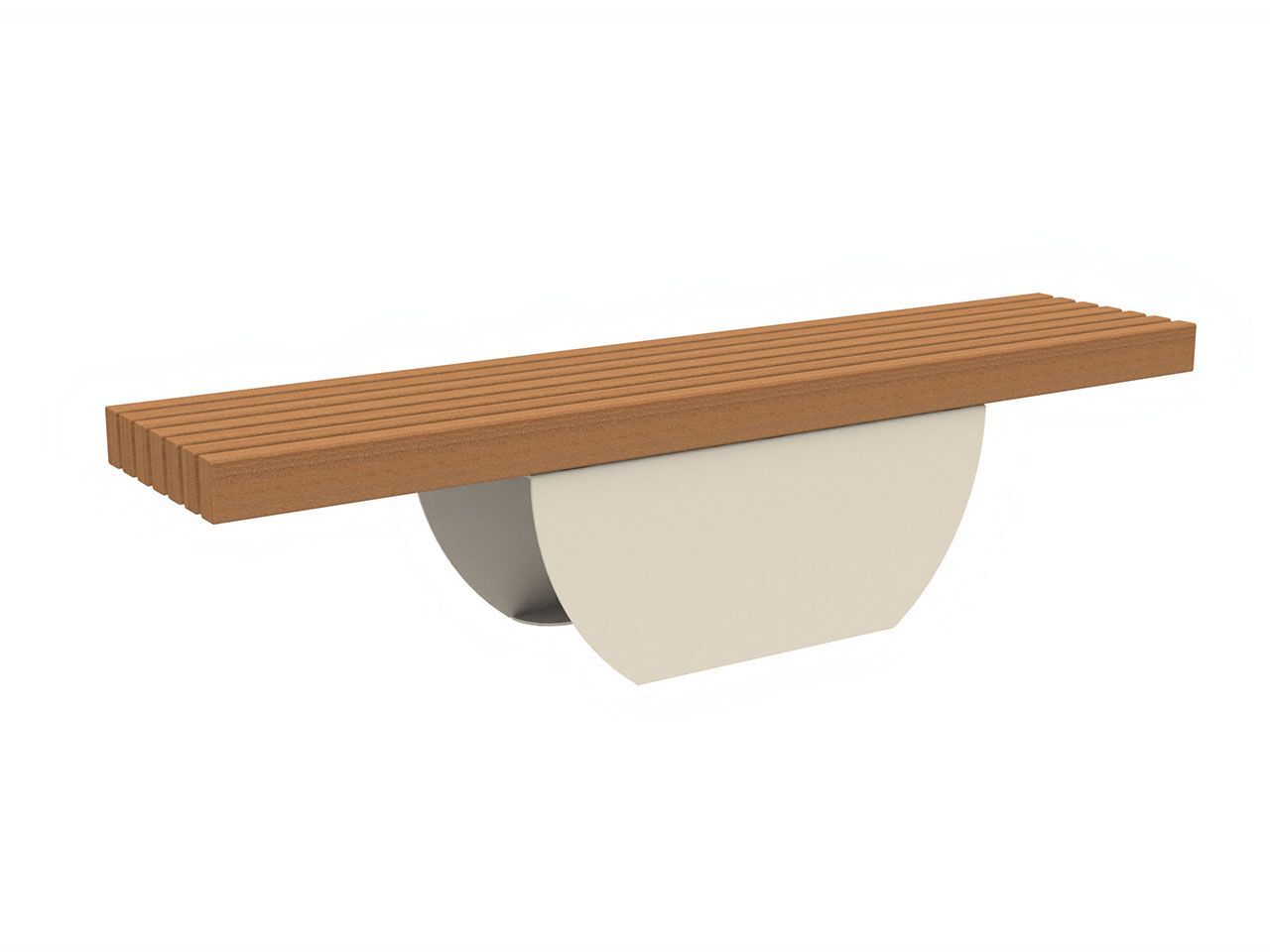 Стальная и деревянная скамья Lazzari ECLISSE ARCH-00068840 - Вид №4