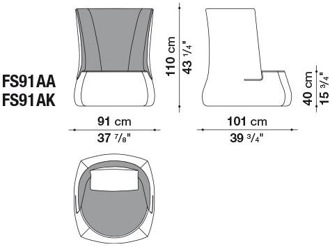 B&B Italia Мягкое кресло из ткани с высокой спинкой Fat sofa sun-id-1463122 - Вид №5