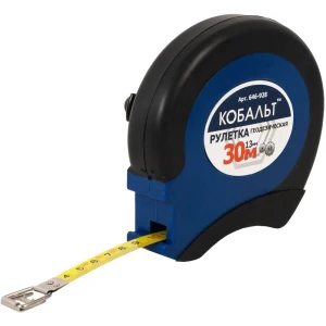 Геодезическая рулетка Кобальт с двусторонней шкалой 30 метров 89374067