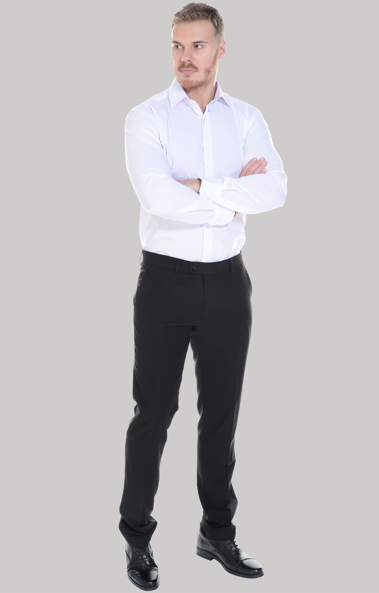 62465 Рубашка мужская  white El-Risto  Корпоративная одежда  размер 41/176-182  - Вид №31