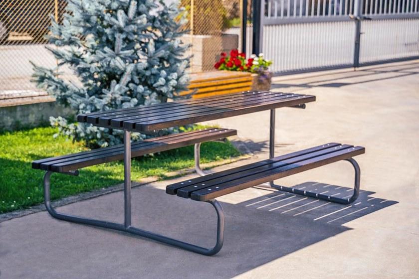 ENCHO ENCHEV - ETE Стол для пикника из металла и дерева со встроенными скамейками  113  - Вид №1