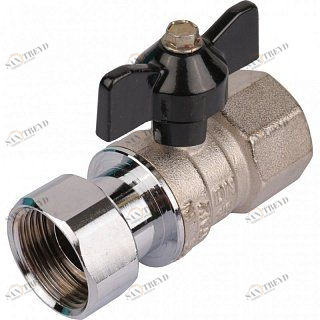 Кран шаровый STOUT ВВ 3/4" с накидной гайкой бабочка SVB0009000020