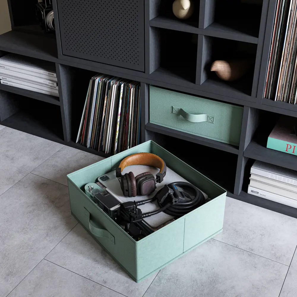 Короб Spaceo KUB Laguna 15x31x31 см 14.4 л полиэстер цвет сизый STLM-2013250 - Вид №5