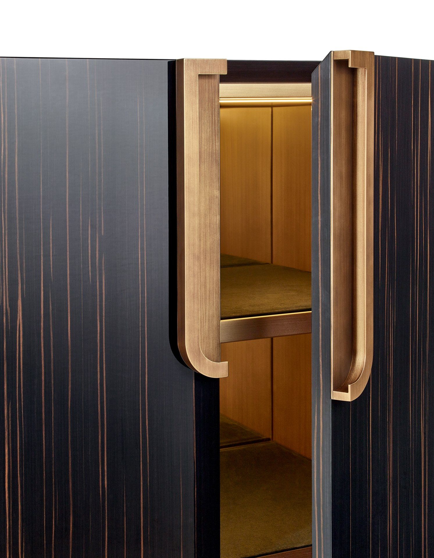 Буфет из черного дерева со встроенным освещением Sicis Fluxus ARCH-00117263 - Вид №1