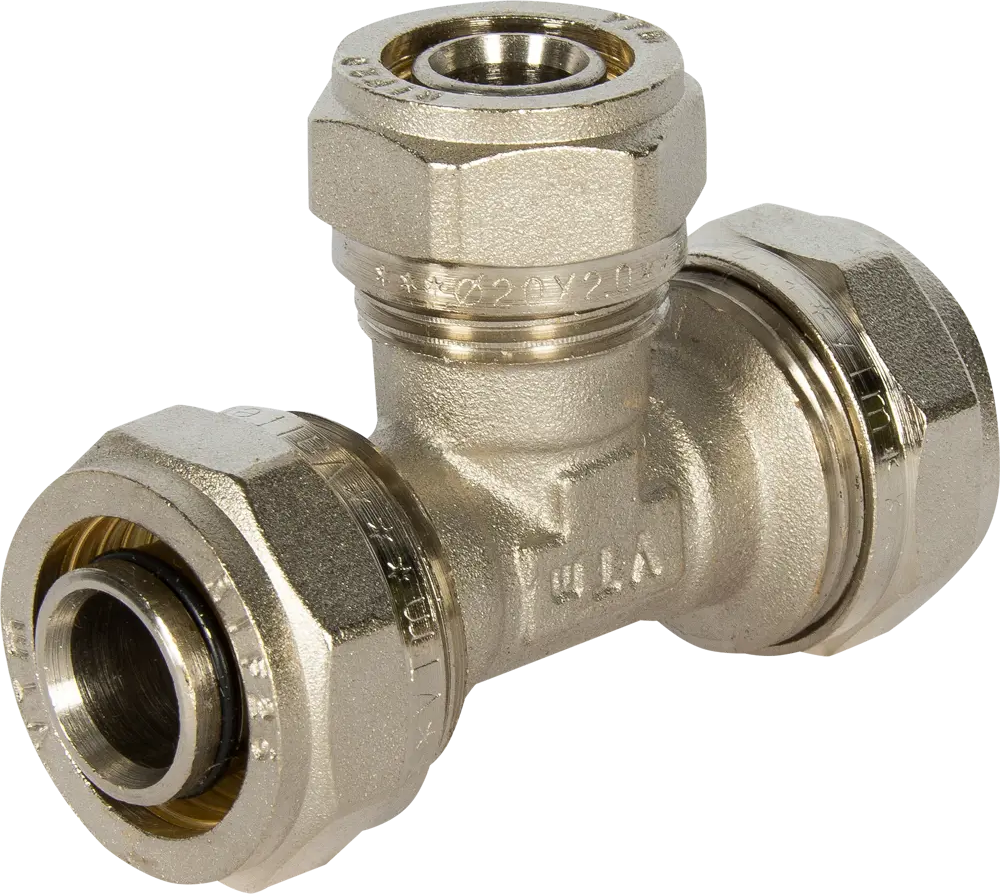 Тройник переходной Valtec 26×20×26 мм для металлопластиковых труб 10518321