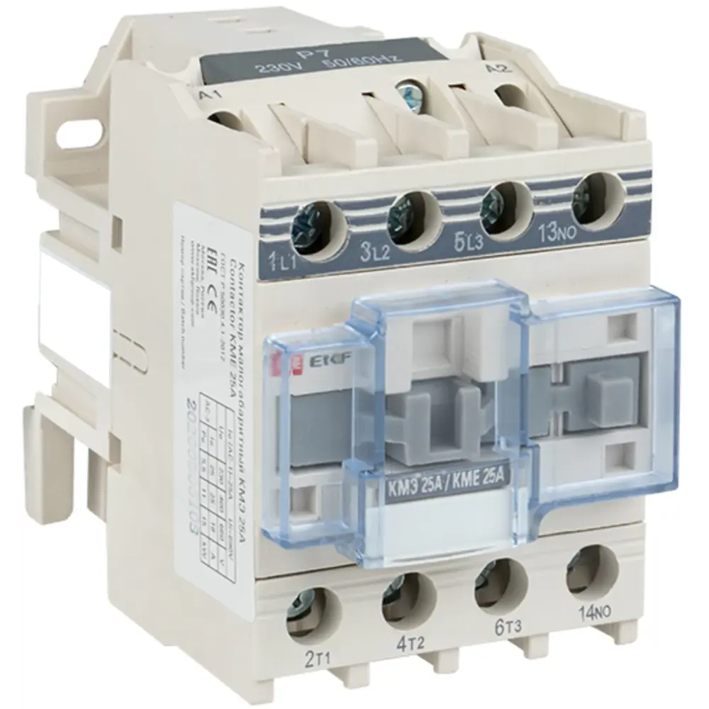 Контактор EKF КМЭ 1NO 25 А 220 В STLM-2209665