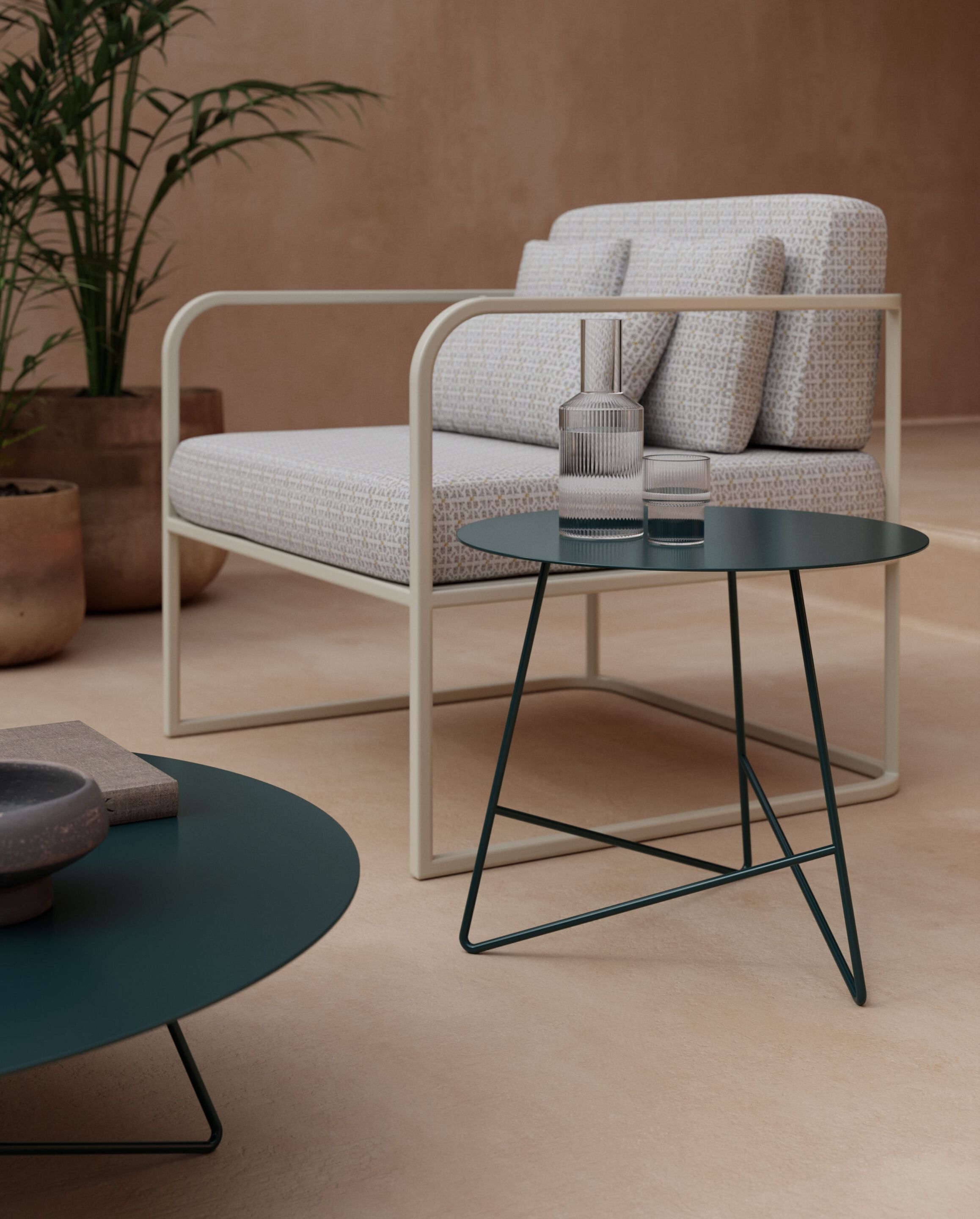 Круглый металлический садовый журнальный столик MEMEDESIGN ERMIONE OUTDOOR ARCH-00117548 - Вид №1