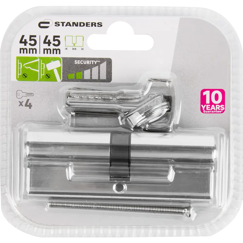 Цилиндр дверной Standers TTAL1-4545CR с хромированным покрытием 82625283 STLM-0032171 - Вид №4