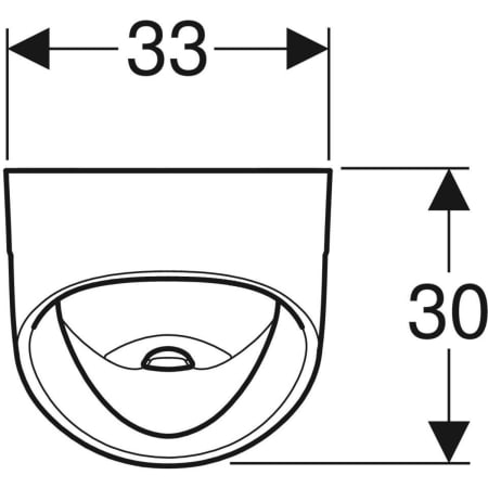 501.665.00.1 Geberit Renova Urinal trigonal, Zulauf von hinten, Abgang nach hinten oder unten Geberit  - Вид №2