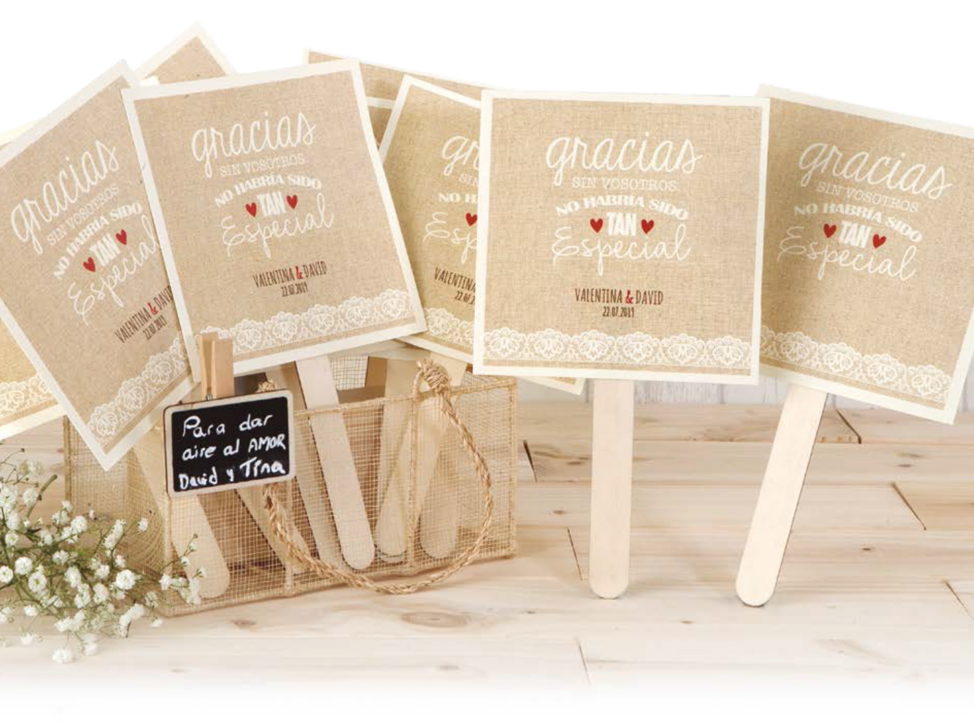 WX394.1 PERS Пай пай  Индивидуальной бумаги «спасибо без вас ...», 100 уд. Dekoraniaevents Bodas  - Вид №2